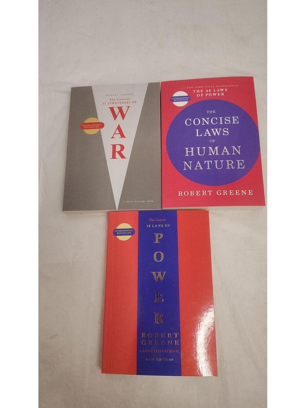 Robert Greene Concise Laws of Power Human Nature 33 Strategies of War 3 Book Lot